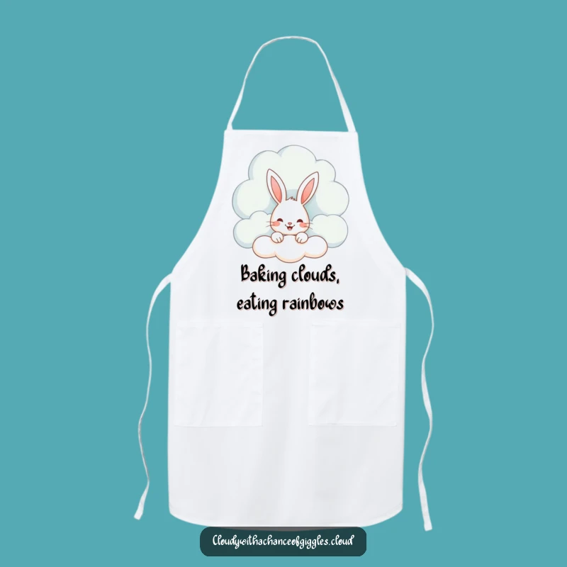 Funny Bunny Cloud Apron: Whimsical Kitchen Fun & Gift