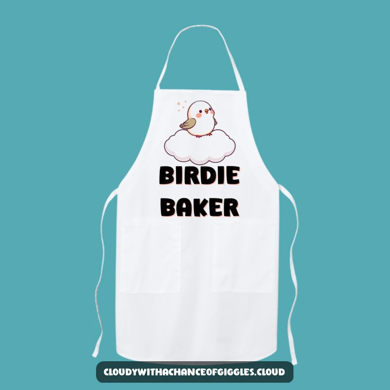 Funny Bird Cloud Apron: Kitchen Tunes with Cartoon Flair