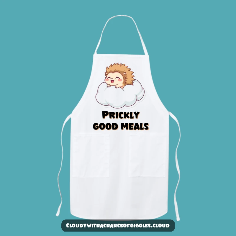 Funny Hedgehog Cloud Apron: Delighted Roller Kitchen Wear, Great Funny Gift for Cooks