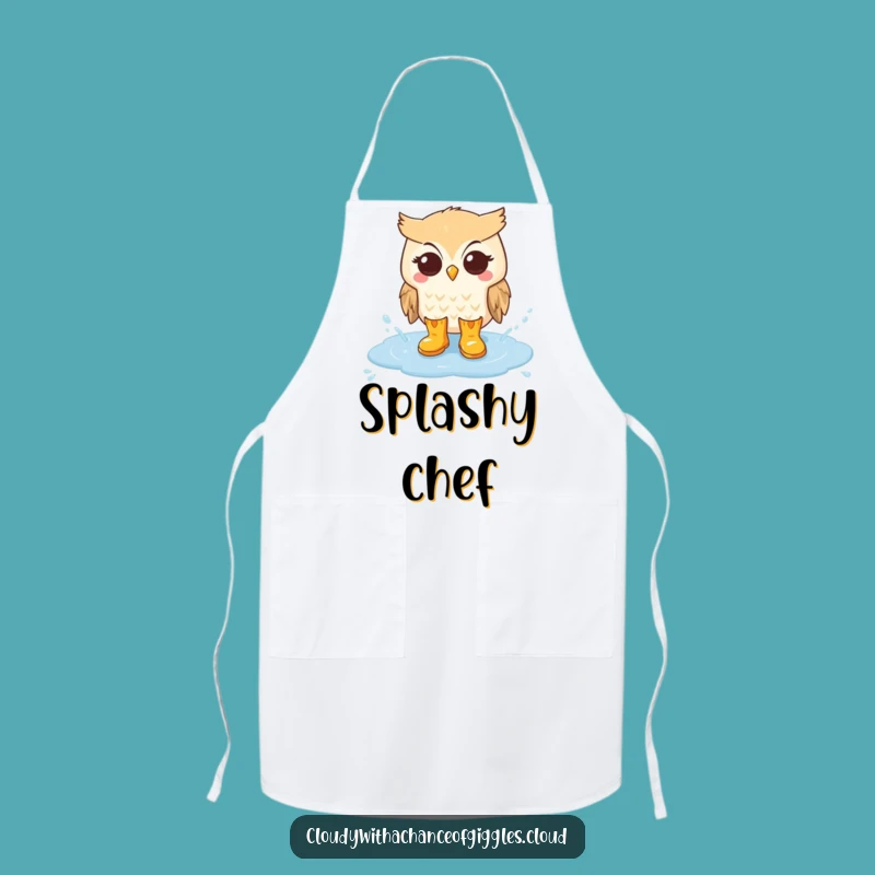 Funny Owl Weather Warrior Apron - Whimsical Kitchen Protection Gift