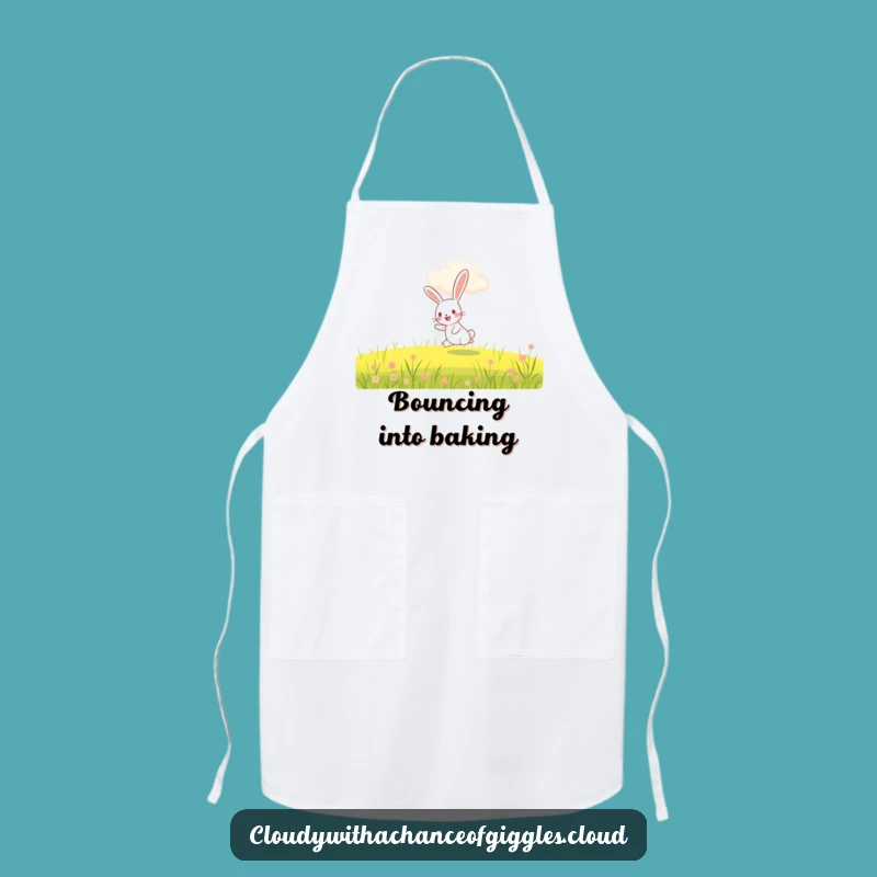 Funny Rabbit Hopping Apron: Meadow Kitchen Fun, Perfect Funny Gift for Cooks