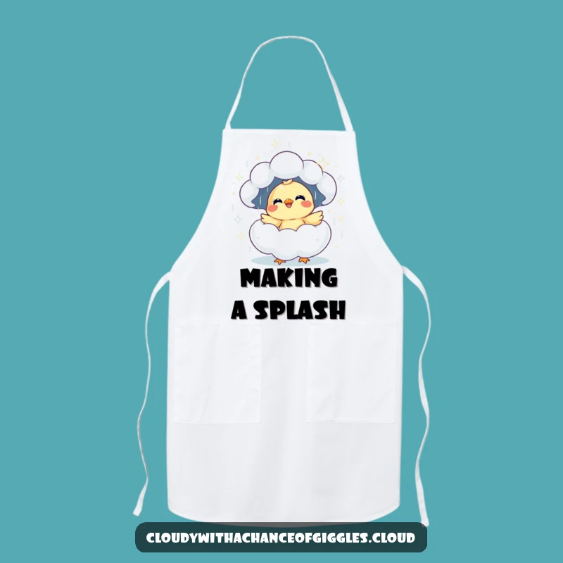 Funny Giggling Chick Cloud Apron: Cook with a Smile!