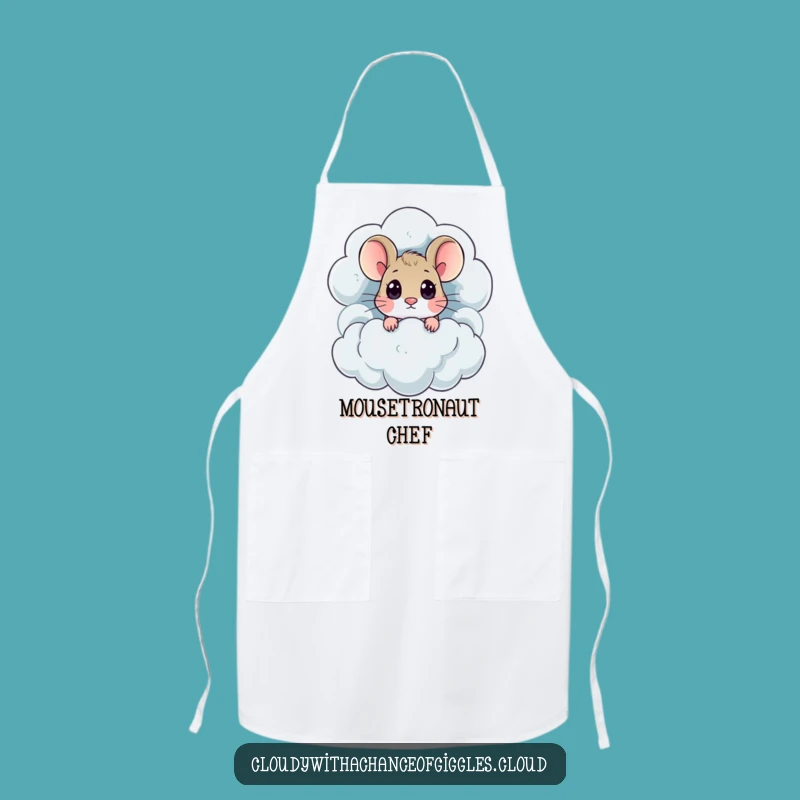 Funny Mouse Thundercloud Apron: Kitchen Adventures with Cartoon Flair