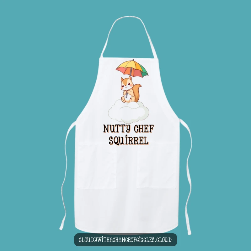Funny Squirrel Umbrella Apron: Quirky Kitchen Wear, Upside Down Design Gift!