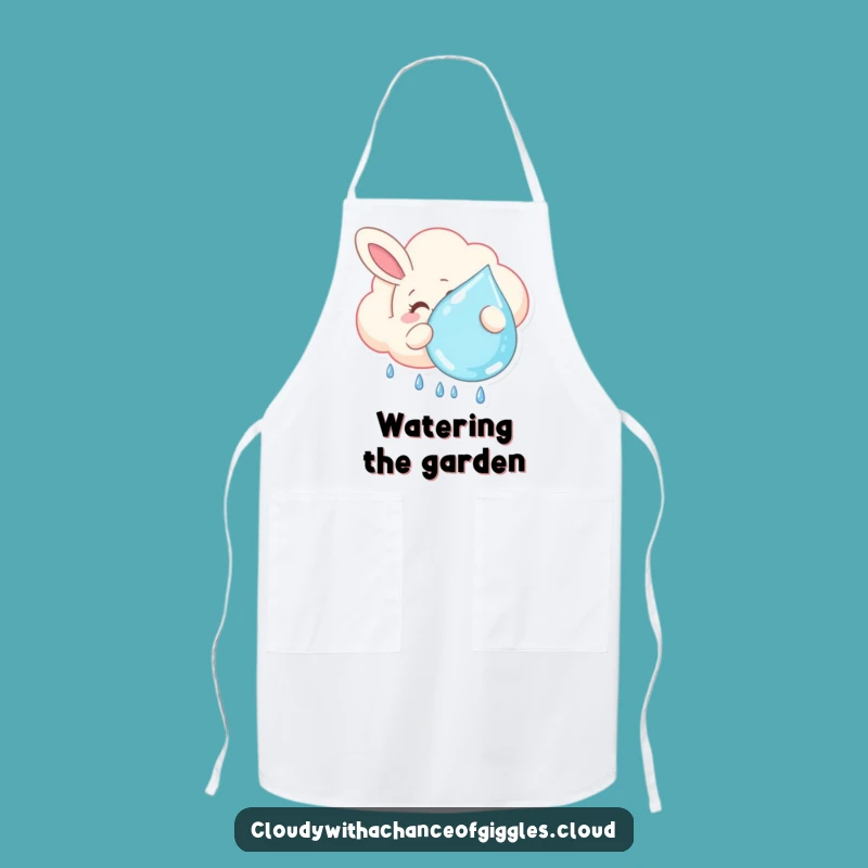 Funny Bunny Cloud Apron - Whimsical Kitchen Helper, Cute Gift