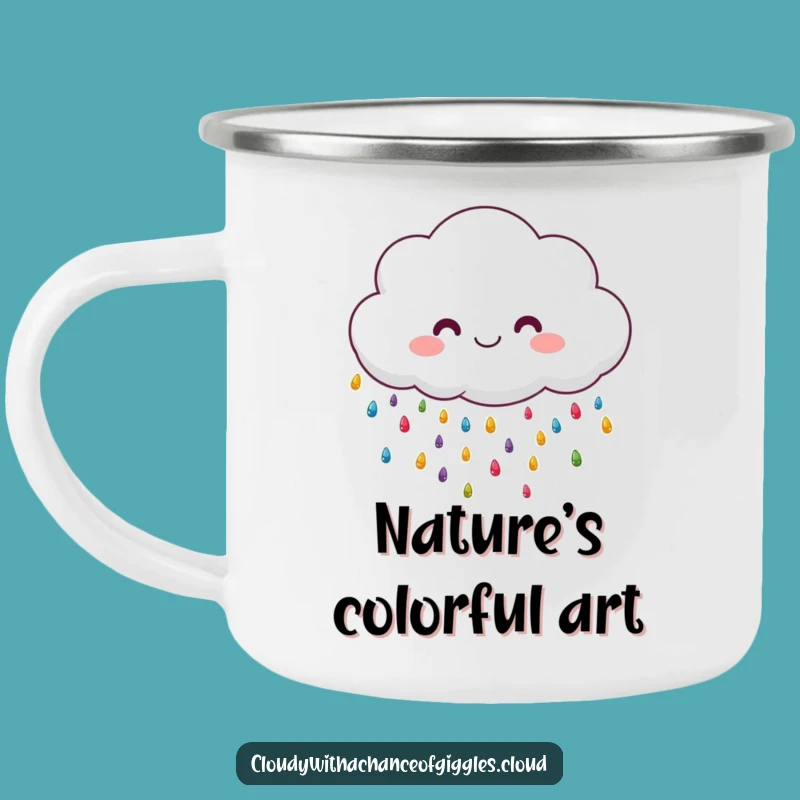 Durable Funny Fluffy Cloud Camping Mug: Adventure-Ready & Hilarious Gift