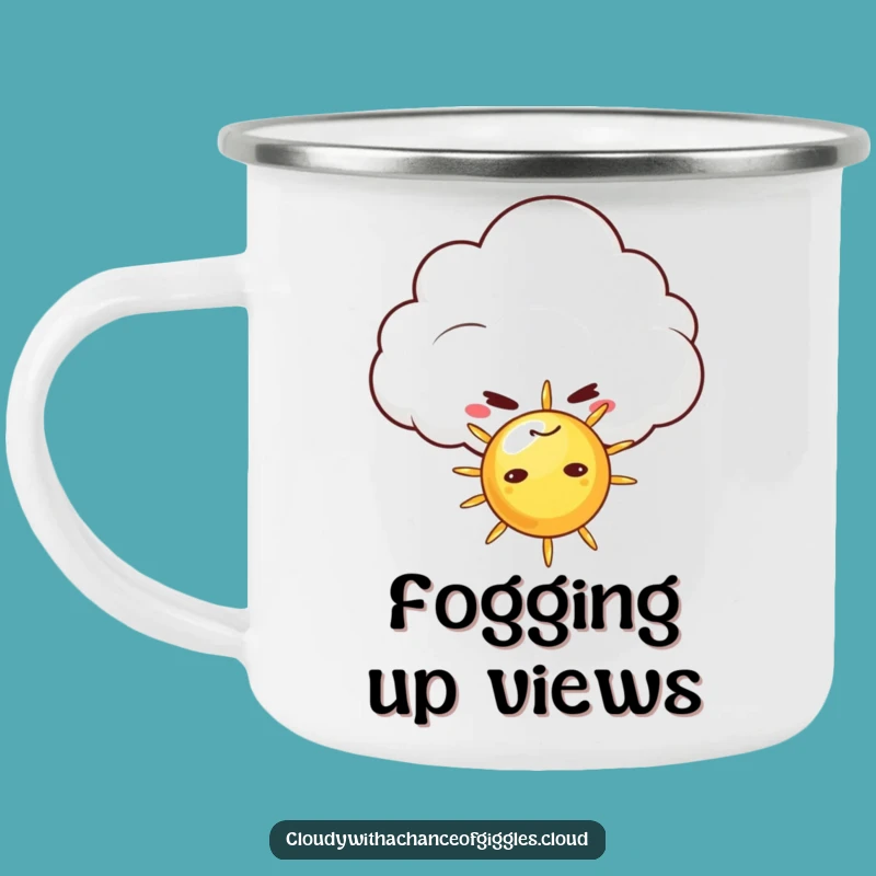 Funny Mischievous Cloud Camping Mug - Outdoor Adventure Humor