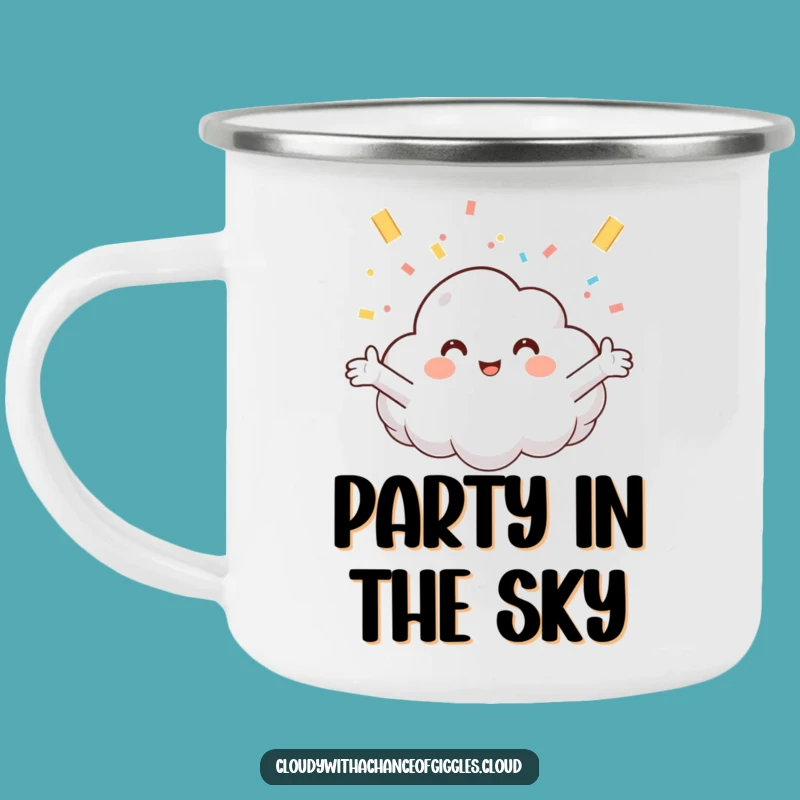 Funny Cloud Confetti Camping Mug: Your Hilarious Companion for Outdoor Adventures