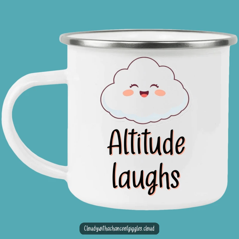Funny Giggling Cloud Camping Mug - Joyful Adventures Await!