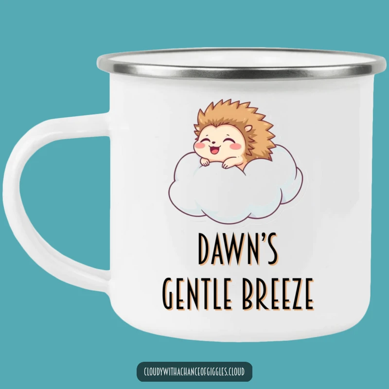 Funny Hedgehog Cloud Camping Mug: Delighted Roller Outdoor Mug, Ideal Funny Gift
