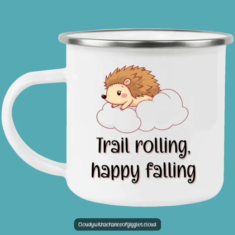 Funny Hedgehog Cloud Camping Mug: Durable Fun for Outdoors Gift