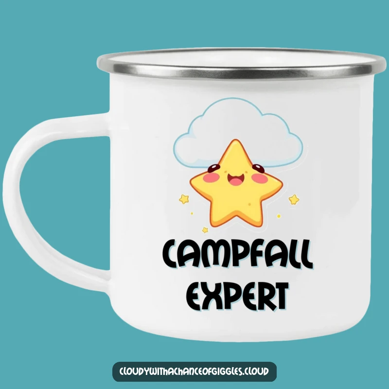 Funny Outdoor Star Fall Camping Mug: Celestial Safety Humor