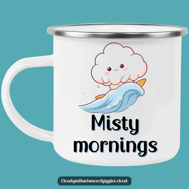 Funny Surfing Cloud Animal Camping Mug - Dreamy Adventures Await!