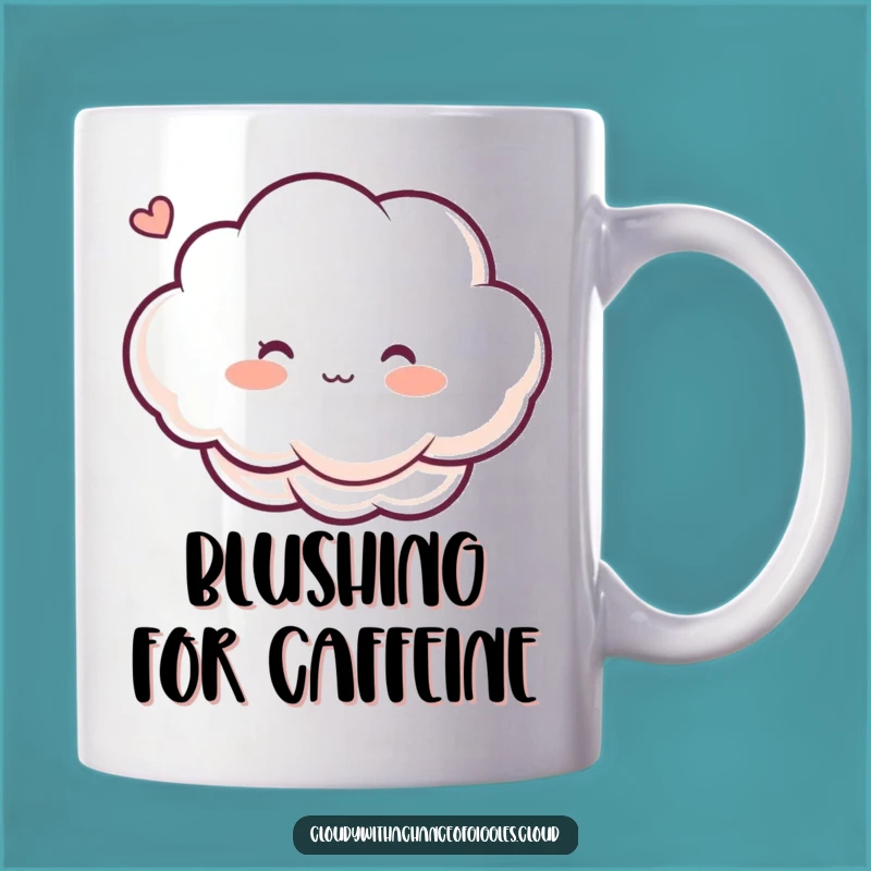 Funny Blushing Cloud Mug: Feel the Tickle of Morning Humor