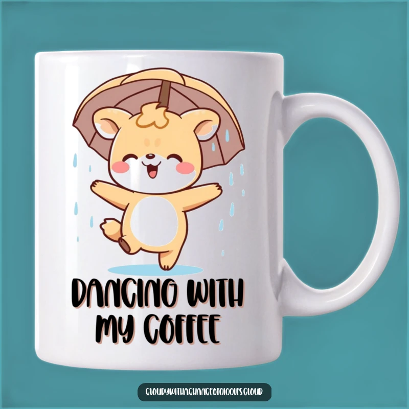Funny Animal Rain Dance Mug: Happy Character Enjoying Shower, Perfect Funny Gift