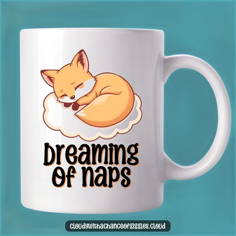 Funny Sleepy Fox Cloud Mug: The Perfect Cozy Gift for Fox Lovers