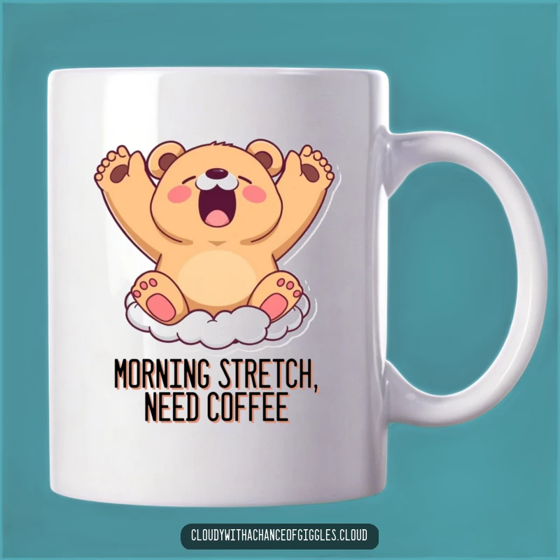 Funny Bear Cloud Yawn Mug - Adorable Sleepy Gift for Cozy Mornings