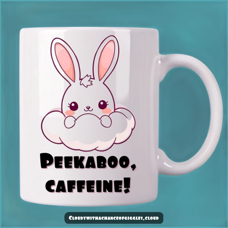Funny Kawaii Bunny Cloud Mug: Adorable Humor & Perfect Gift for Bunny Lovers