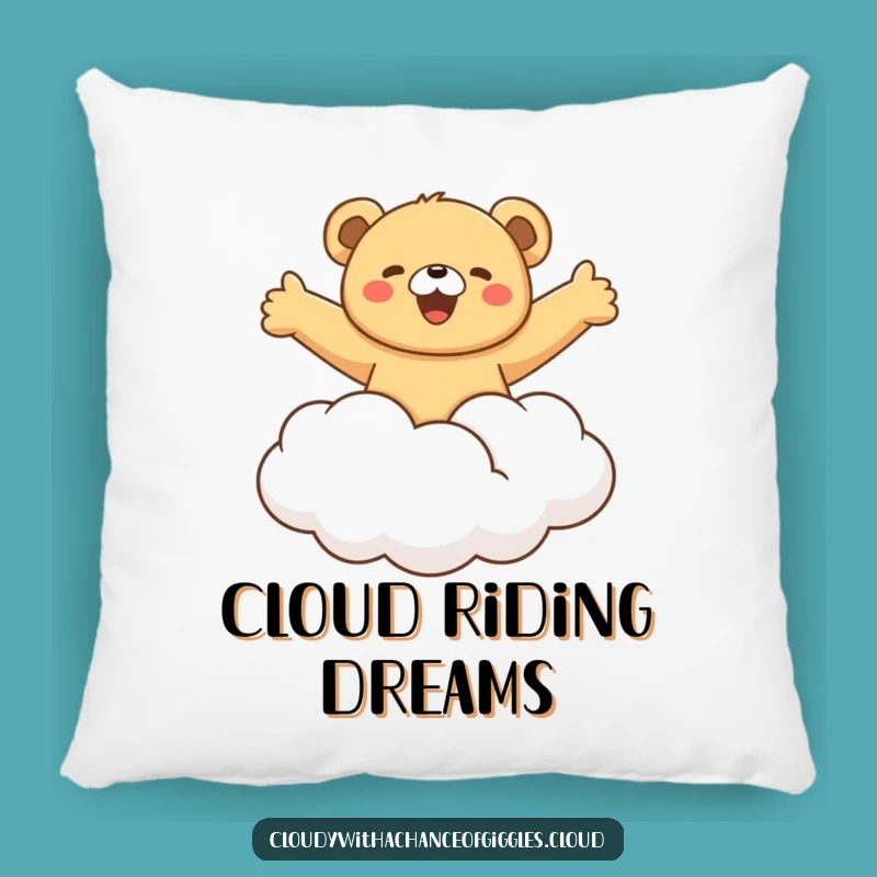 Funny Bear Cloud Ride Pillow - Soft and Hilarious Comfort Accent