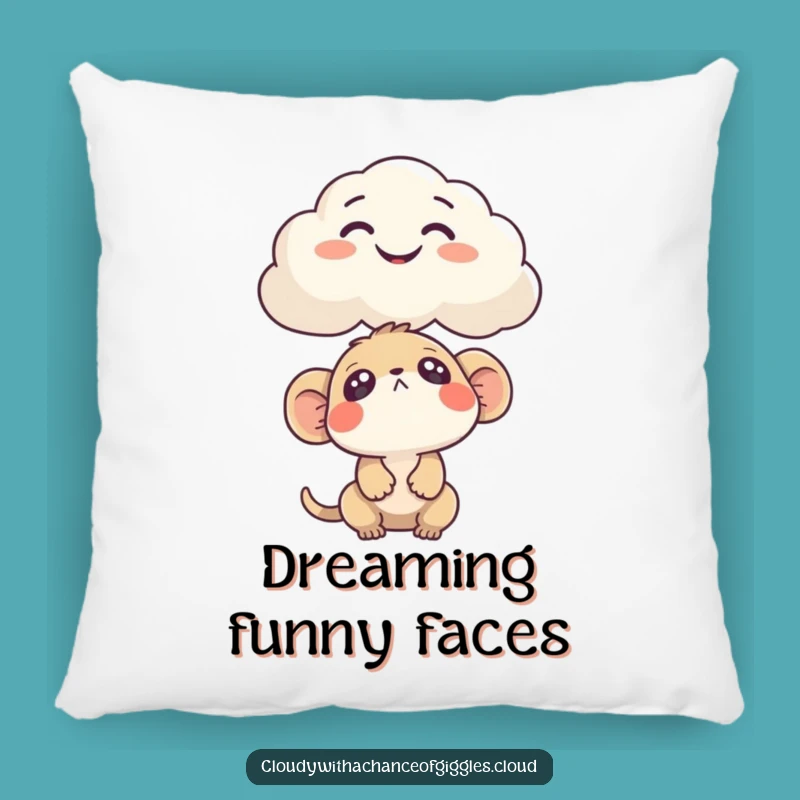 Curious Creature Cloud Pillow: Comfy Funny Cushion for Wonder, Sweet Funny Gift