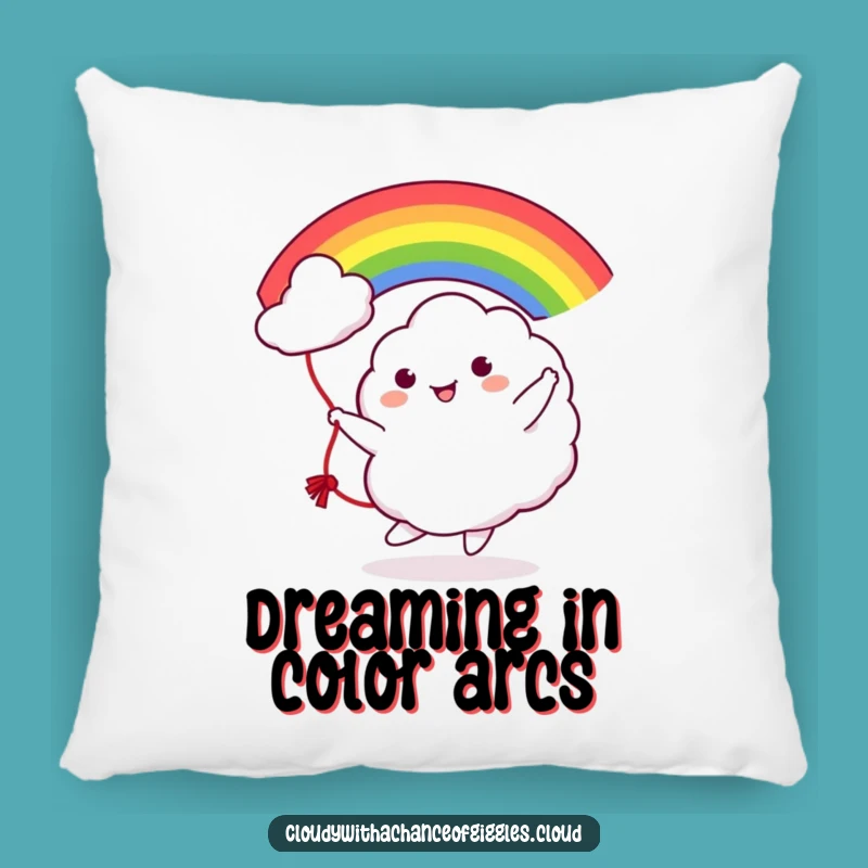 Cozy Funny Cloud Rainbow Jump Rope Pillow: Cute Accent Pillow, Perfect Funny Gift