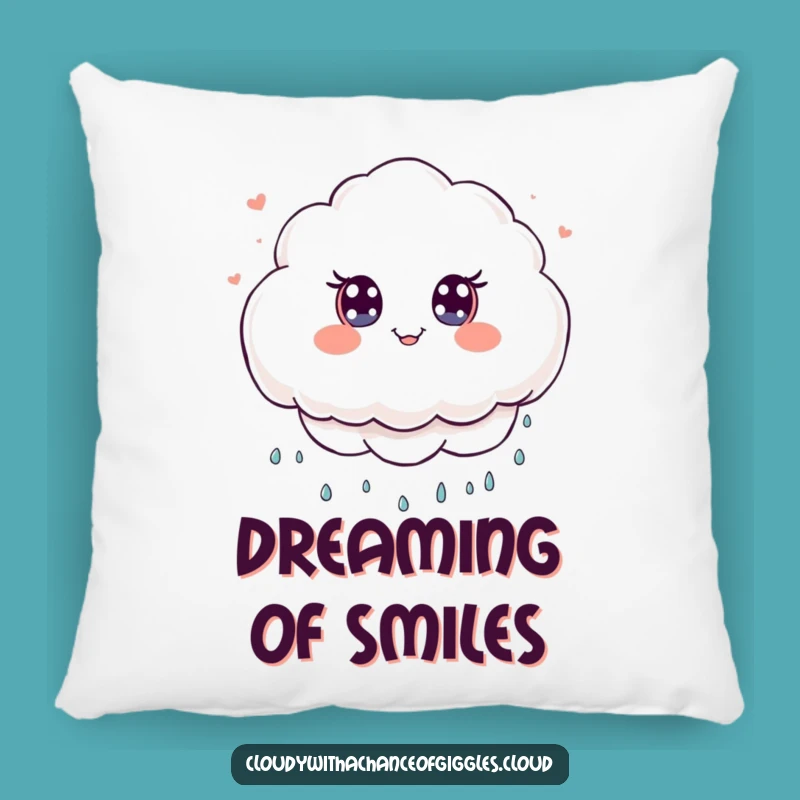 Kawaii Cloud Smiles Pillow: Comfy Funny Cushion for Cheer, Sweet Funny Gift