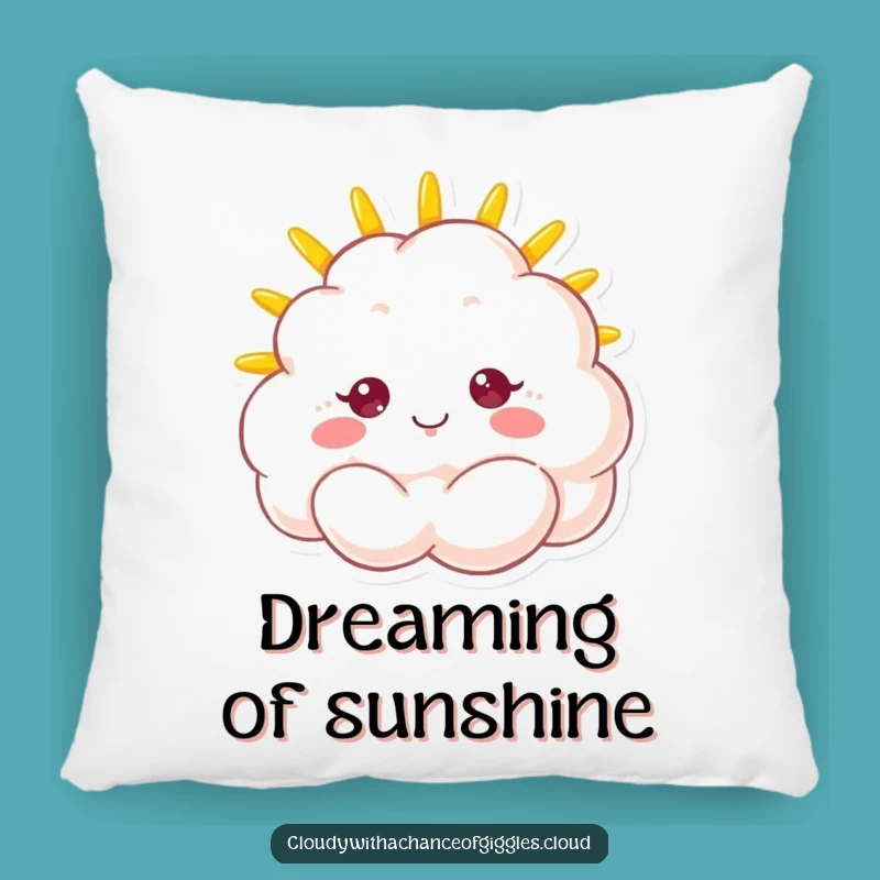 Funny Sunshine Cloud Pillow: Fluffy Character's Cozy & Beaming Face Cushion Gift
