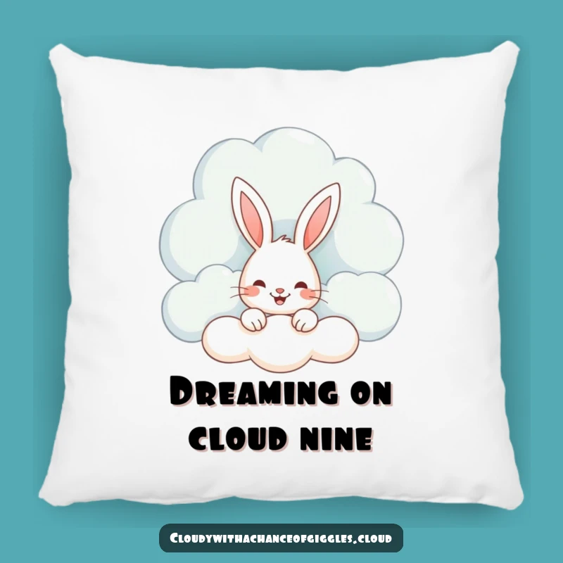 Funny Bunny Cloud Pillow: Cozy & Cute Decorative Accent Gift