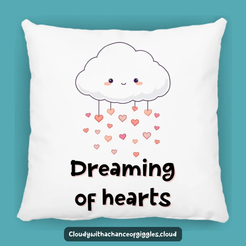 Funny Cloud Raining Hearts Pillow - Cozy Comfort & Love!