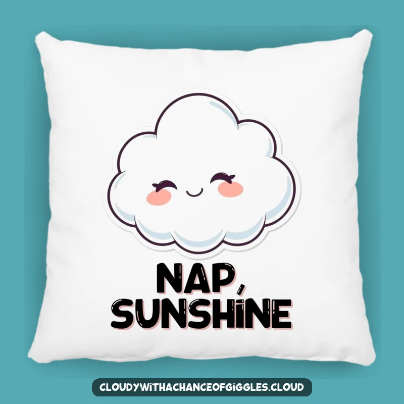 Funny Cloud Wink Pillow - Cozy Comfort with a Cheerful Character!