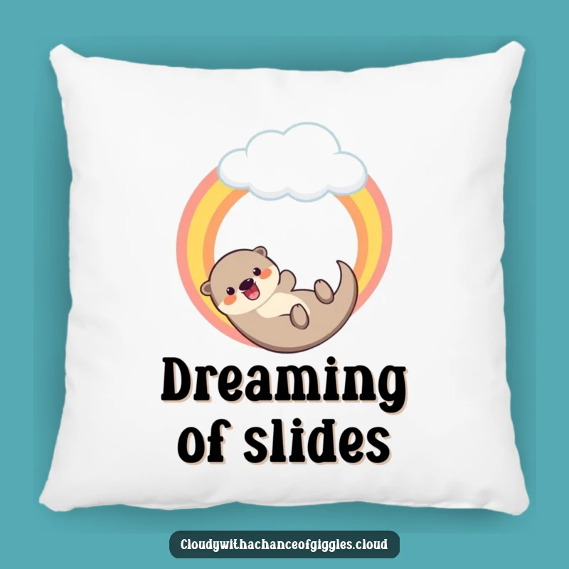 Funny Otter Rainbow Snuggle Pillow - Soft Comfort with Cheerful Vibes