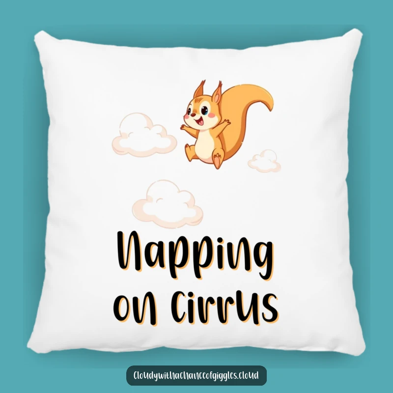 Funny Squirrel Cloud Cuddle Pillow - Soft and Humorous Home Decor Gift