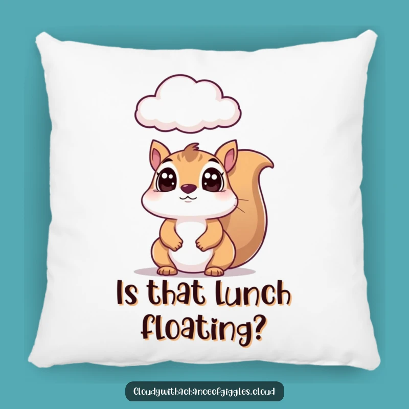 Funny Squirrel Cloud Companion Pillow: Cozy & Hilarious Home Decor Accent