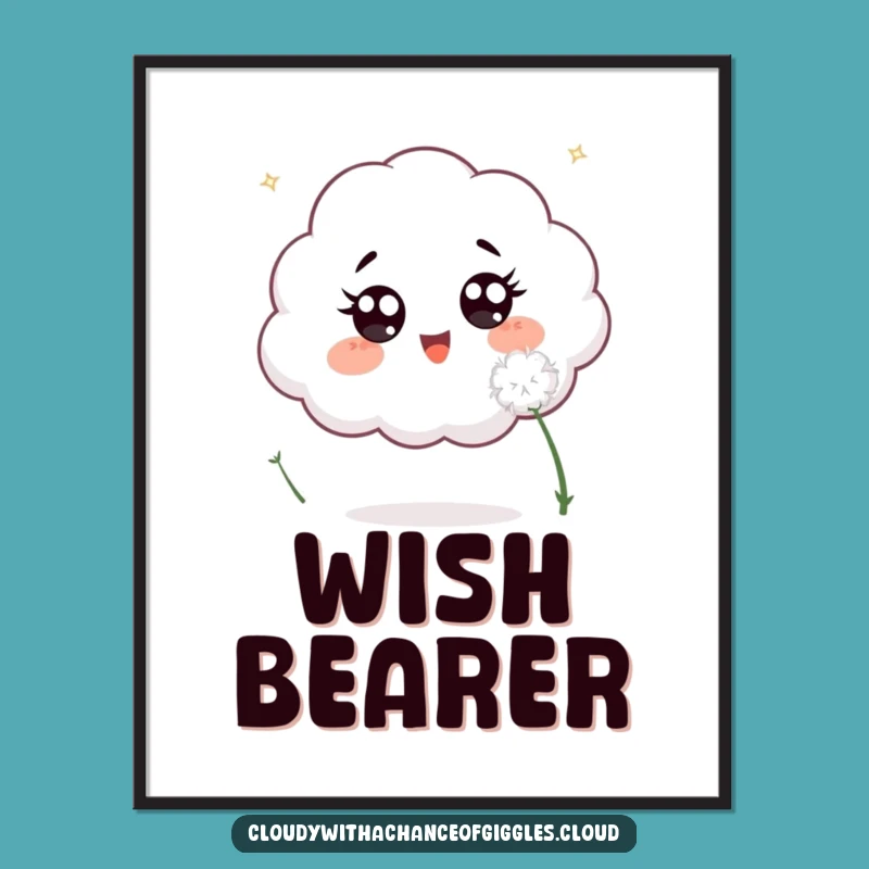 Funny Cloud Dandelion Digital Art: Bring Whimsical Chase to Your Walls