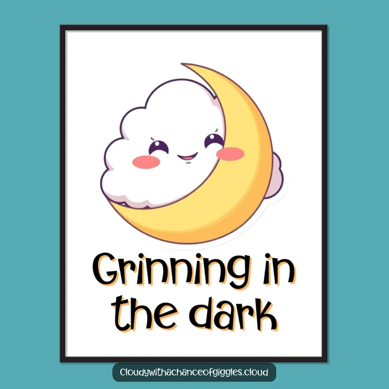 Funny Mischievous Cloud Digital Art - Instant Humor for Your Walls