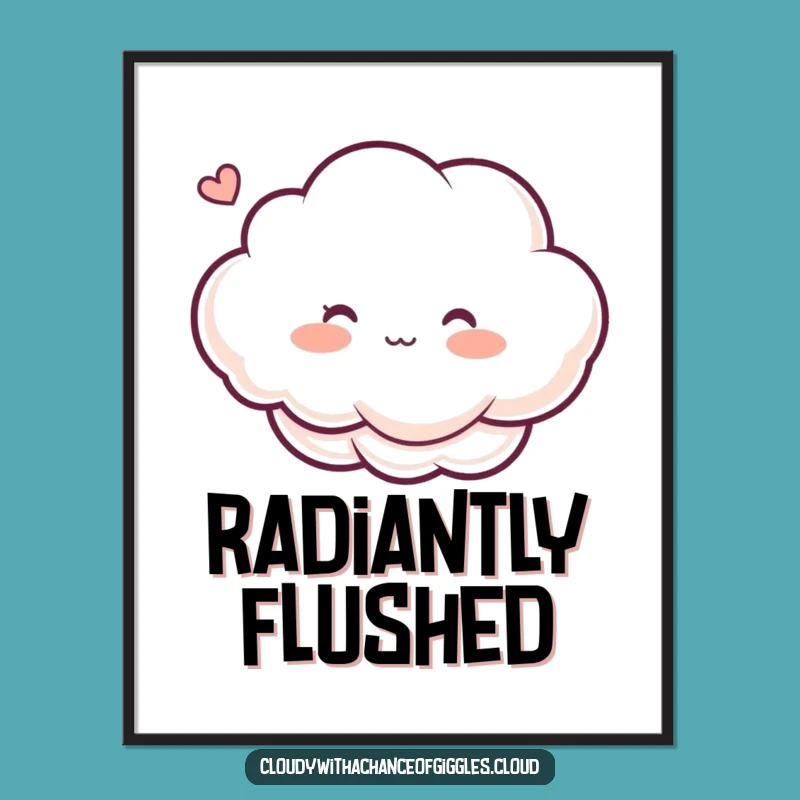 Funny Blushing Cloud Digital Art: Instant Ticklish, Rosy Humor