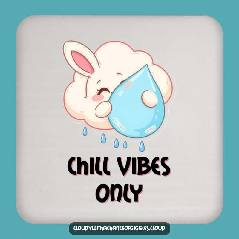 Funny Bunny Cloud Coaster - Protect Surfaces with Whimsy