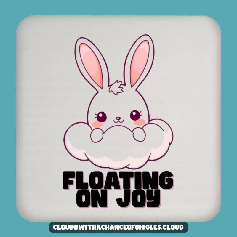 Funny Kawaii Bunny Coaster: Cute Cloud Protection, Adorable Funny Gift Set