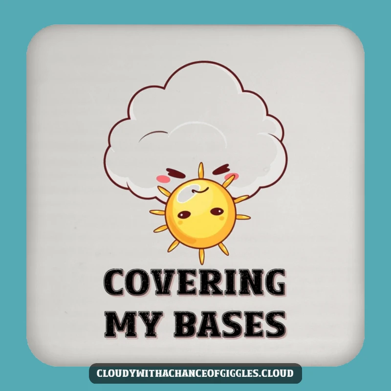 Funny Mischievous Cloud Coaster - Protect Surfaces with Humor