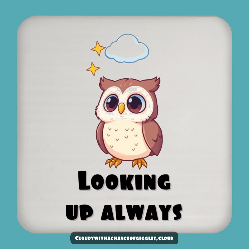 Funny Owl Star Coaster: Protect Surfaces with Cute Celestial Art, Funny Gift