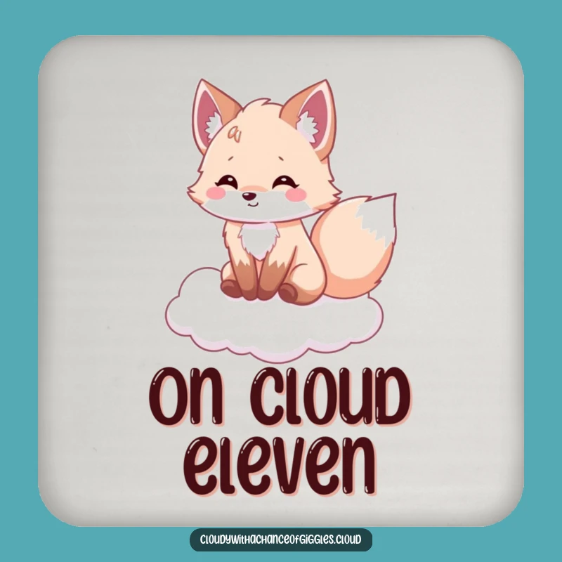 Funny Fox Cloud Rider Coaster Set: Charming & Hilarious Table Protection