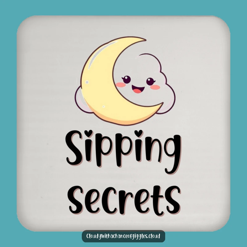 Funny Cloud Moon Coasters: Protect Surfaces with Celestial Grins