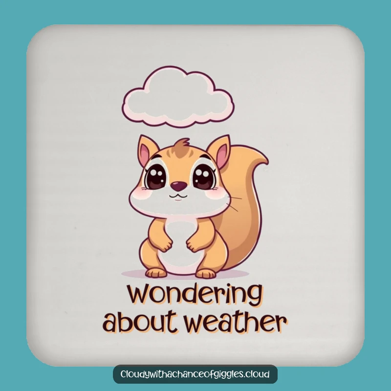Funny Squirrel Cloud Gazing Coaster Set: Charming & Hilarious Table Protection