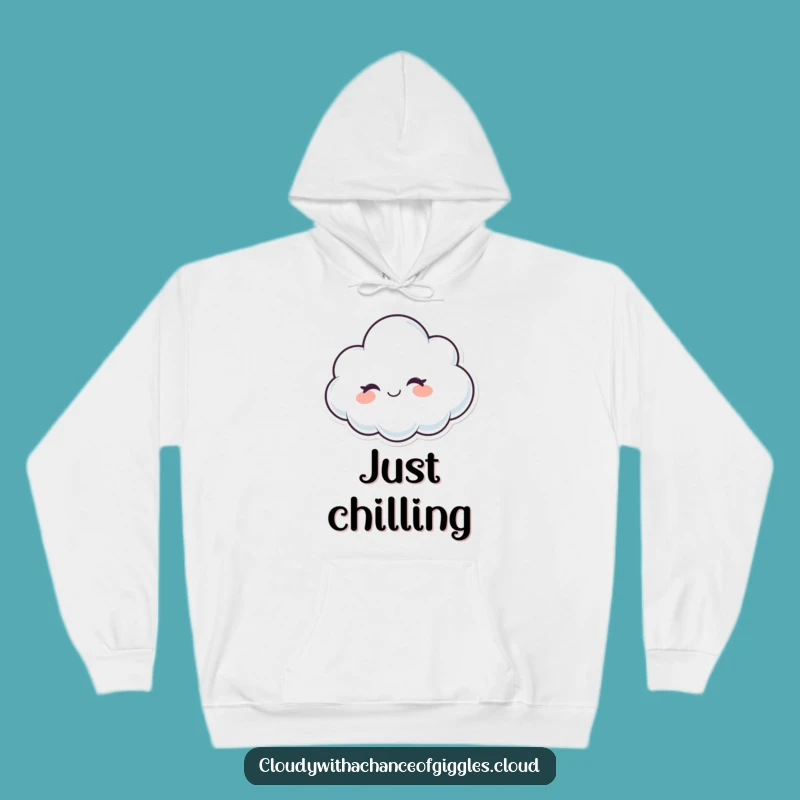 Cozy Funny Cloud Wink Hoodie - Warm Comfort with a Cheerful Character!