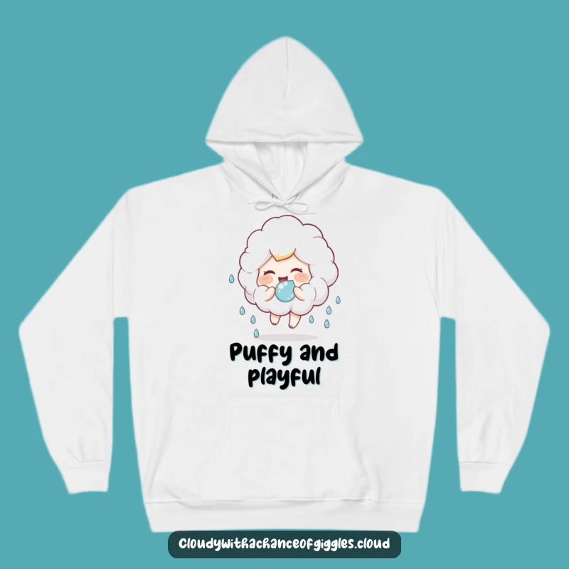 Funny Cloud Child Hoodie: Cozy giggles and raindrops, a super soft funny gift!
