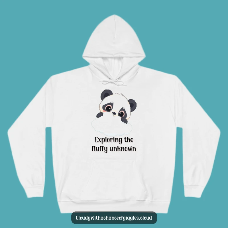 Funny Panda Cloud Hoodie: Cozy Curious Cub, Ideal Funny Gift for Comfort Seekers