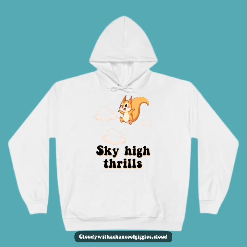 Funny Squirrel Cloud Explorer Hoodie - Cozy and Humorous Gift Idea