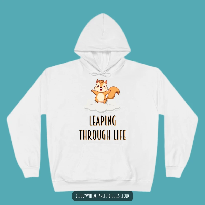 Funny Squirrel Cloud Hoodie: Cozy Silly Leaper, Ideal Funny Gift for Cozy Days