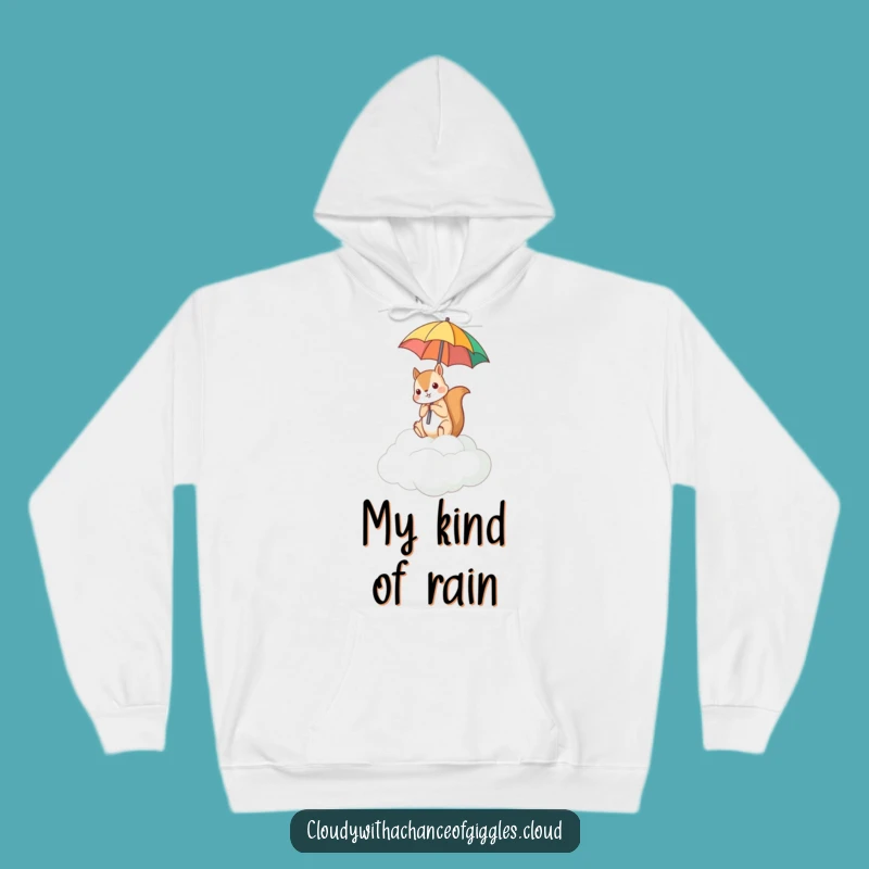 Funny Squirrel Umbrella Hoodie: Cozy Quirky Style, Upside Down Design Hoodie Gift!