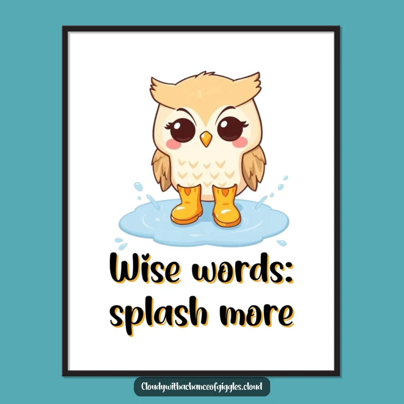 Free Printable Owl Rain Boots Art - Whimsical Downloadable Decor for Cozy Spaces